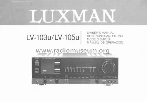 LV-105; Luxman, Lux Corp.; (ID = 450630) Ampl/Mixer