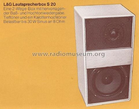 L&G 2Way Speaker System S 20; Luxman, Lux Corp.; (ID = 1739797) Altavoz-Au