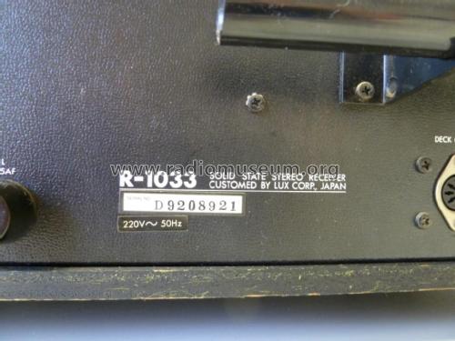 Solid State Stereo Receiver R-1033; Luxman, Lux Corp.; (ID = 2456557) Radio