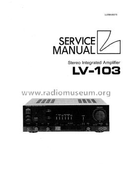 LV-103; Luxman, Lux Corp.; (ID = 1912349) Ampl/Mixer
