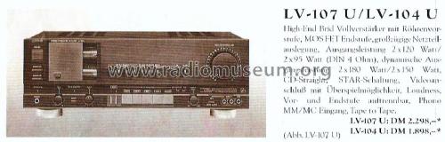 Stereo Integrated Amplifier LV-107U; Luxman, Lux Corp.; (ID = 1912798) Ampl/Mixer