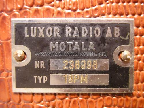 Disponent 19 PM ; Luxor Radio AB; (ID = 1962289) Ton-Bild