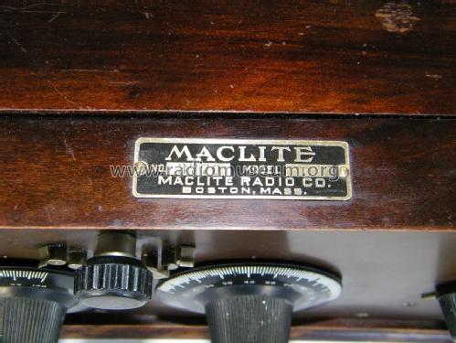 One-Tube Receiver Model B; Maclite Radio Co.; (ID = 1633057) Radio