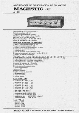 M-20; Magestico Magnedine, (ID = 3077415) Ampl/Mixer