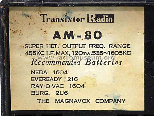 8 Transistor AM-80; Magnavox Co., (ID = 2666558) Radio