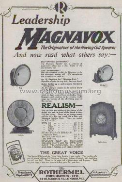 Belvedere Speaker ; Magnavox Co., (ID = 2706806) Speaker-P