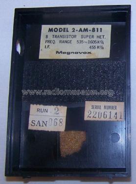 8 Transistor 2-AM-811 ; Magnavox Co., (ID = 1390441) Radio