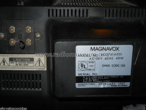 BG3741AK01 ; Philips Magnavox (ID = 1014812) Television