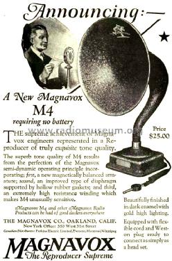 M4 A; Magnavox Co., (ID = 1274953) Speaker-P