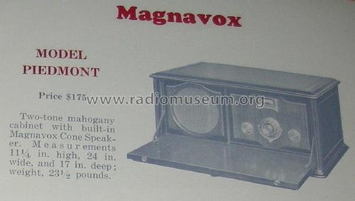 Piedmont Ch= T; Magnavox Co., (ID = 1855803) Radio