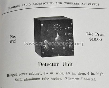 Detector Unit No. 872; Magnus Electric Co. (ID = 1489097) mod-pre26