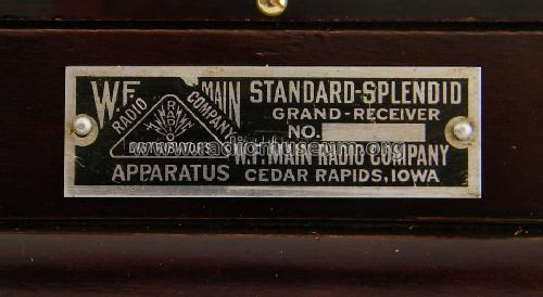 Standard-Splendid Grand Receiver ; Main Radiophone Co.; (ID = 1676183) Radio