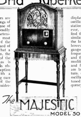 Screen Grid Superheterodyne 50; Majestic Electric Co (ID = 2946454) Radio