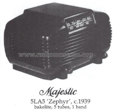 5LA5 Zephyr ; Majestic Radio & (ID = 1439607) Radio