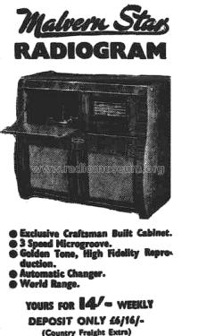 Radiogram ; Malvern Star brand, (ID = 3116275) Radio