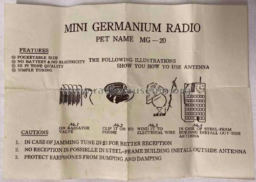 Garumaradio MG-20; Mammy Electric. Co.; (ID = 2991815) Crystal