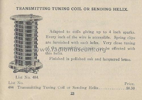 Sending Helix No. 484; Manhattan Electrical (ID = 1978843) Radio part