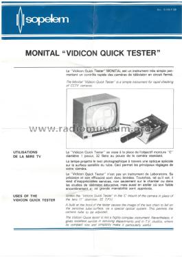 Vidicon Quick Tester / Testdiaprojektor ; SOPELEM; Levallois- (ID = 2230615) Equipment