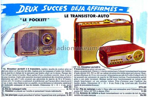 Le Pockett 19T746; Manufrance, (ID = 2088696) Radio