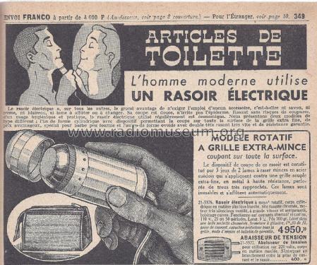 Rasoir Électrique 21-3376; Manufrance, (ID = 2946395) Household Appliance