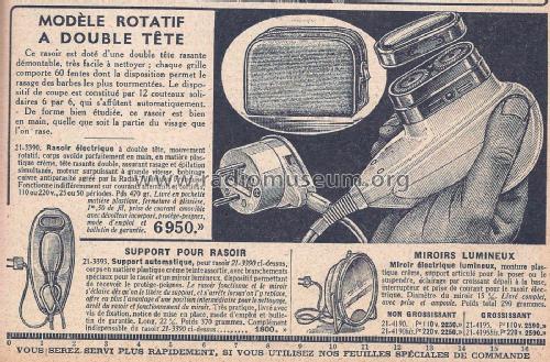 Rasoir électrique rotatif à double tete 21-3390; Manufrance, (ID = 2948839) Household Appliance