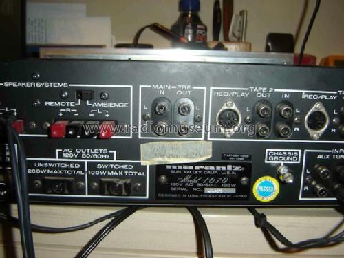 Console Stereo Amplifier 1070; Marantz Sound United (ID = 1560154) Ampl/Mixer