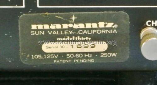 Stereo Console Amplifier Model Thirty ; Marantz Sound United (ID = 2553076) Verst/Mix