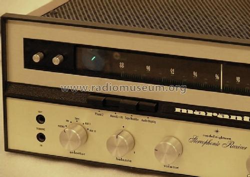 Stereophonic Receiver eighteen ; Marantz Sound United (ID = 1370566) Radio