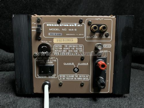 Power Amplifier MA-5; Marantz Sound United (ID = 2566007) Ampl/Mixer