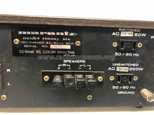 Stereophonic Receiver Twenty Six ; Marantz Sound United (ID = 2986467) Radio