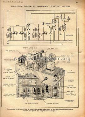 3-valve Battery 252; Marconi Co. (ID = 1304180) Radio