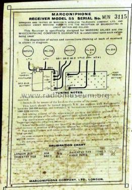 Marconiphone 55; Marconi Co. (ID = 2667103) Radio