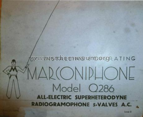 Marconiphone Radiogram Q 286 AC; Marconi Co. (ID = 1010119) Radio
