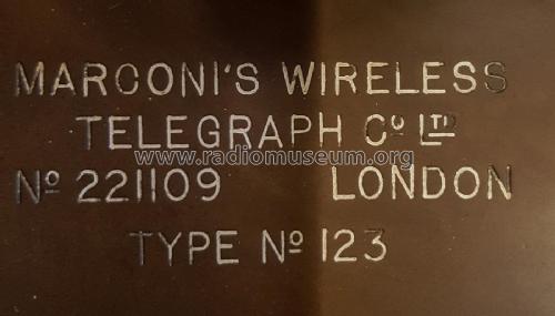 Radio Receiver Type 123; Marconi Co. (ID = 2350598) mod-pre26