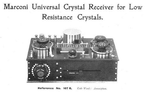 Universal Crystal Receiver No. 107 R; Marconi Co. (ID = 2378076) Cristallo