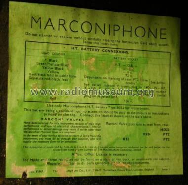 Marconiphone 222; Marconi Co. (ID = 421666) Radio