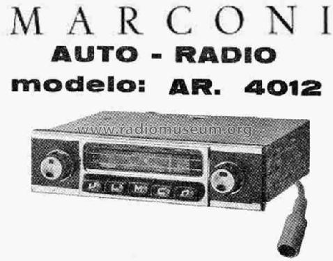 AR-4012; Marconi Española S.A (ID = 616739) Car Radio