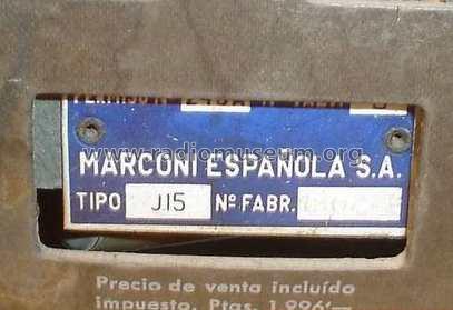 J-15; Marconi Española S.A (ID = 389833) Radio