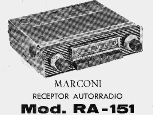 RA-151; Marconi Española S.A (ID = 617002) Car Radio