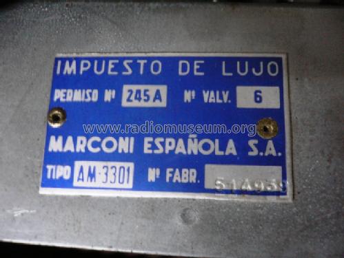 AM3301; Marconi Española S.A (ID = 1705524) Radio