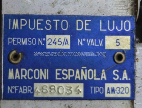 AM-320; Marconi Española S.A (ID = 3041338) Radio