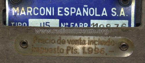 J-15; Marconi Española S.A (ID = 1914452) Radio