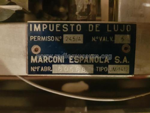 UM-1412; Marconi Española S.A (ID = 2798985) Radio