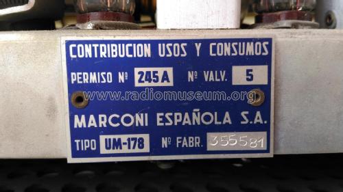 UM-178; Marconi Española S.A (ID = 2009328) Radio