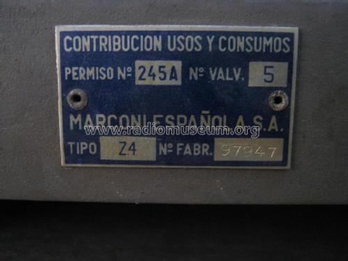 Z4; Marconi Española S.A (ID = 2543764) Radio