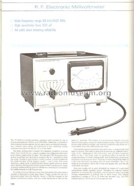 RF Electronic Voltmeter TF2603; Marconi Instruments, (ID = 1942805) Equipment