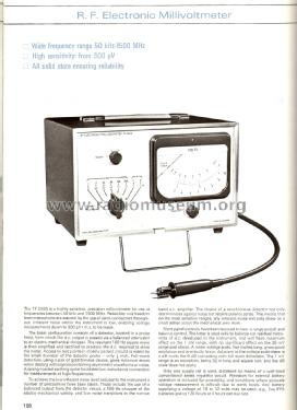 RF Electronic Voltmeter TF2603; Marconi Instruments, (ID = 1942807) Equipment