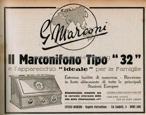 Marconifono 32; Marconi Italiana (ID = 2675380) Radio