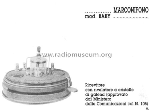Marconifono Baby ; Marconi Italiana (ID = 1060049) Crystal