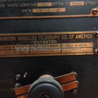 Receiving Tuner Type 101; Marconi Wireless (ID = 2356485) Detektor